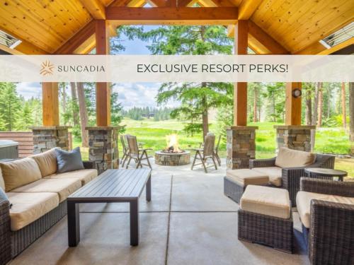 Χώρος καθιστικού στο Suncadia 3 Bdrm Pet Friendly Home on the Golf Course