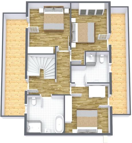 Půdorys ubytování Chalet Noriker