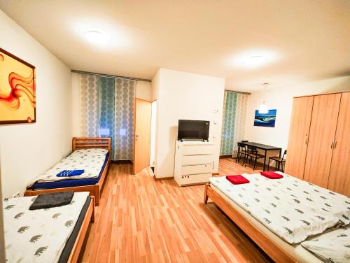 Un pat sau paturi într-o cameră la Youth Hostel Service Vienna