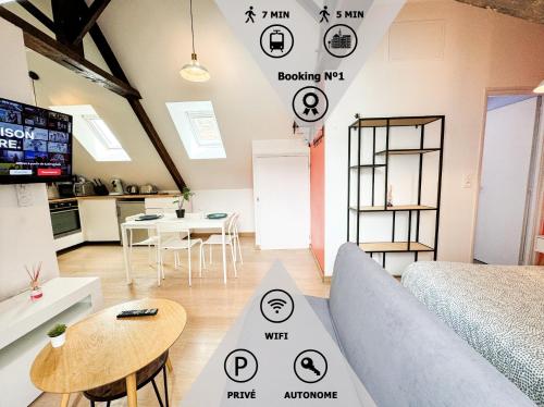 *NEW*: Centrale et Calme _ Parking _Coeur de ville