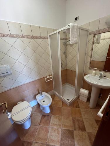 Koupelna v ubytování Hotel GANS