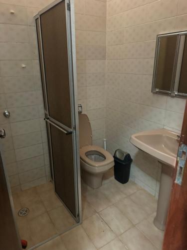 een badkamer met toilet en wastafel bij Pousada da Dindinha Cacia in Monte Alegre de Minas