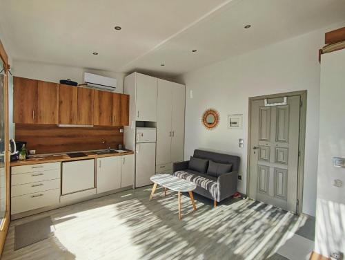 Kuchyň nebo kuchyňský kout v ubytování Aloe Residence Possidi