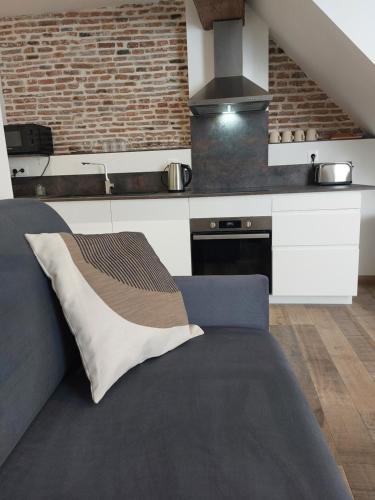 Dapur atau dapur kecil di Appartements L'hirondelle