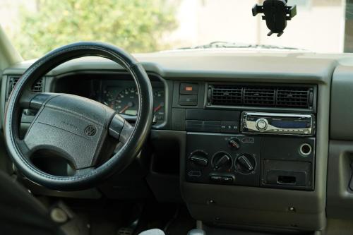 a dashboard of a car with a steering wheel at Montenegro Camper VOYAGER in Podgorica