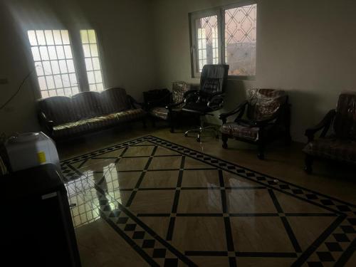 Posezení v ubytování عجلون Ajloun