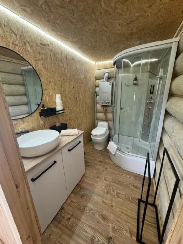 Koupelna v ubytování Glamping Salaš