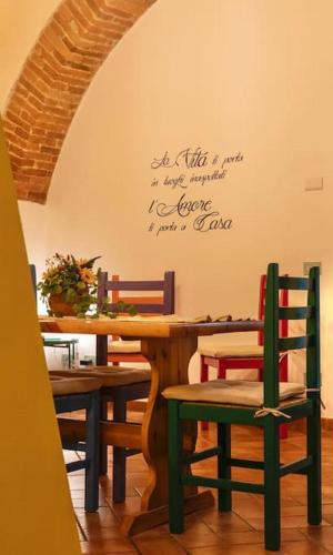 Posezení v ubytování Casina di Lia