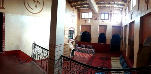 a view of a staircase in a building at Dar Laayoune in Kalaat MGouna