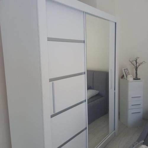 Katil atau katil-katil dalam bilik di Apartmán 6- Self check-in