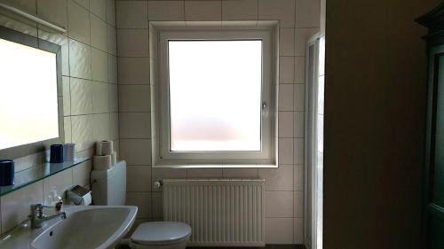 Koupelna v ubytování Haus Ellbrunn