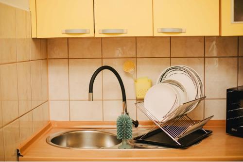Kuchyň nebo kuchyňský kout v ubytování Apartman sunce Visoko