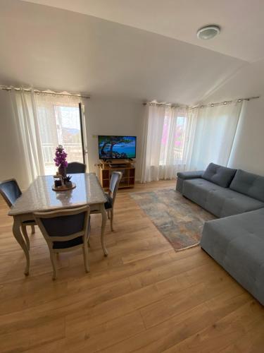 Televízia a/alebo spoločenská miestnosť v ubytovaní Apartman Dubravka 3