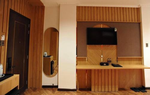 Kuchyň nebo kuchyňský kout v ubytování B.O.B HOTEL SIGNATURE