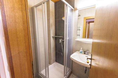 Koupelna v ubytování Ferienhaus Grubhof