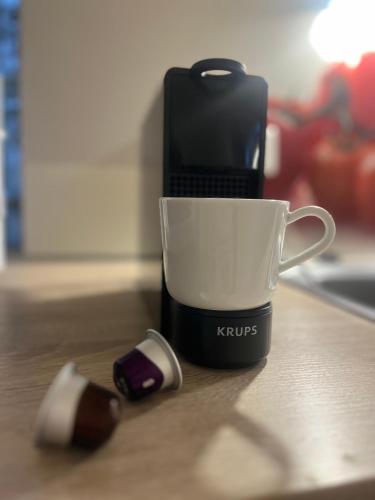 Zeitapartments Am Fischmarktにあるコーヒーまたはお茶