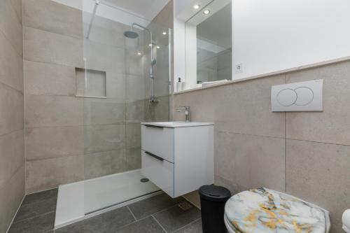 Koupelna v ubytování Sita Apartmani