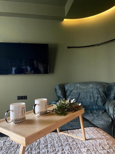 Una televisión o centro de entretenimiento en Allofts