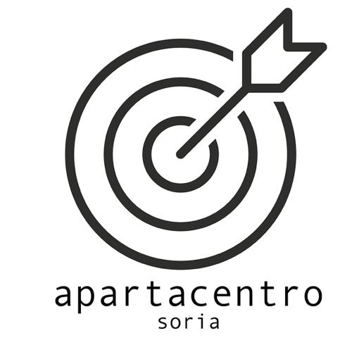 an arrow in a circle logo at Apartacentro in Soria