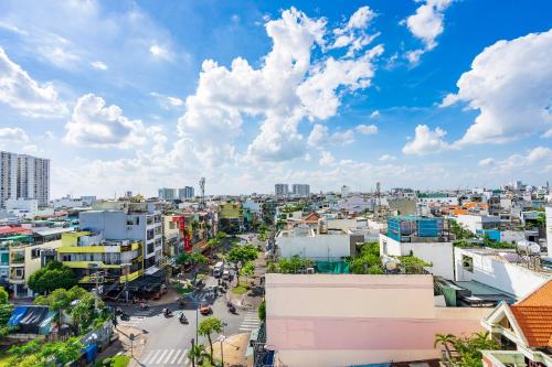 a city view of a city with buildings at Mai Phương - RUBY SAIGON HOTEL in Ho Chi Minh City