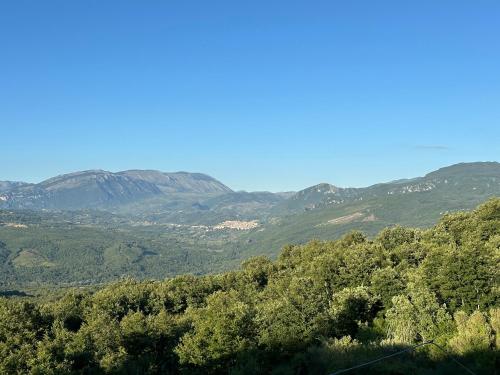 a view of a valley with mountains in the background at Cinelli Apartment Stio Cilento in Magliano Nuovo