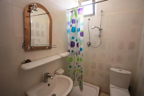 Ett badrum på Red Rock Lalibela Hotel