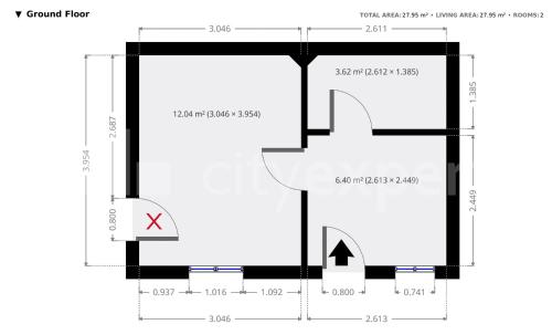 Plano de Vracar Affordable Suites - Vracar Povoljni Stanovi