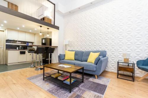 Η κουζίνα ή μικρή κουζίνα στο Ráday Design Apartment by NW