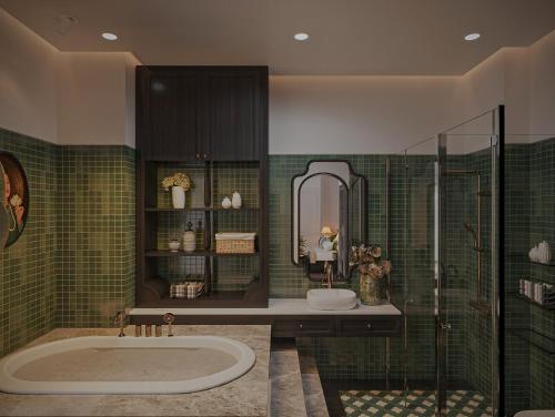 Ванная комната в Khách sạn Solis Hotel