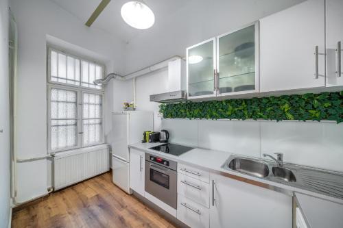 Kuchyň nebo kuchyňský kout v ubytování Jókai Hideaway