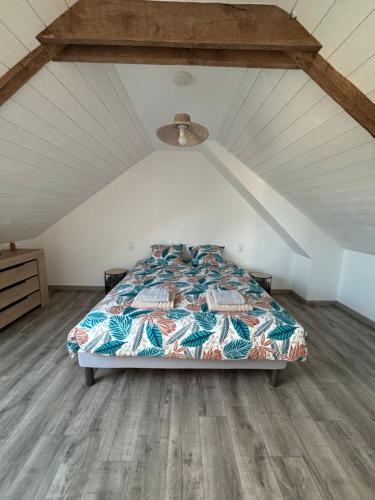 Katil atau katil-katil dalam bilik di Longère dans le Morbihan pour 8 personnes