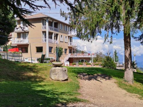 a large building with a tree and a rock at PROVINCIALE 79 in Magreglio