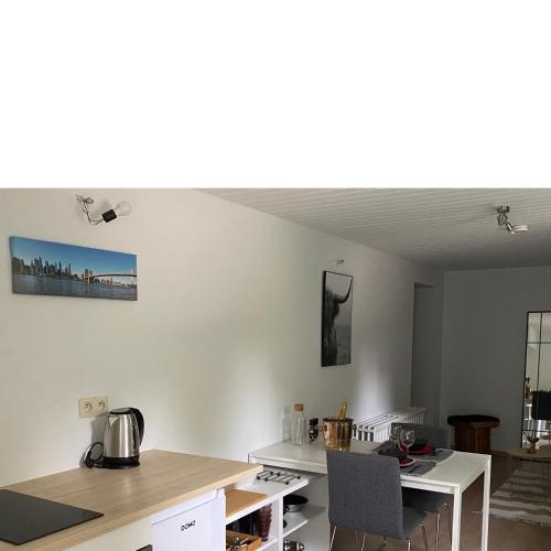 Η κουζίνα ή μικρή κουζίνα στο Ohain Crollé superbe appart 1 chambre