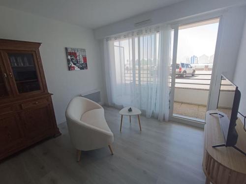Posezení v ubytování appartement la mer