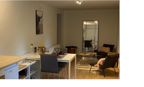 Χώρος καθιστικού στο Ohain Crollé superbe appart 1 chambre