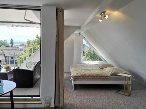 Posezení v ubytování Im Herzen von Wasserburg am Bodensee