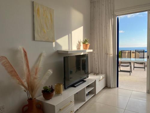 Μια τηλεόραση ή/και κέντρο ψυχαγωγίας στο Sea View Penthouse-Style