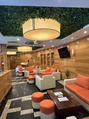 A seating area at Briz Beach apartments - section B