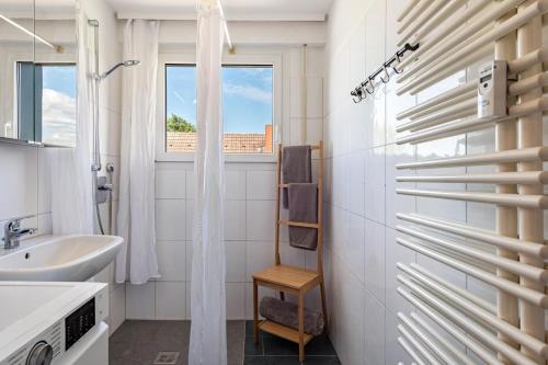 Bilik mandi di Ferienwohnung in den Bachteln