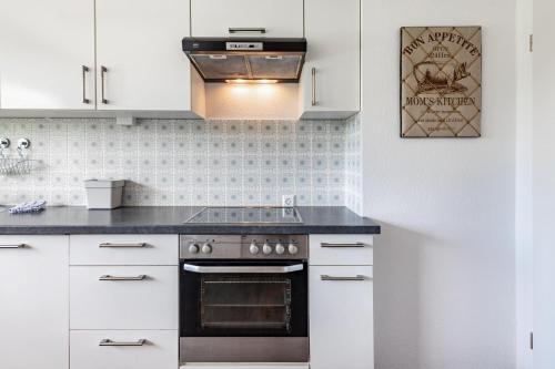 Dapur atau dapur kecil di Ferienwohnung in den Bachteln