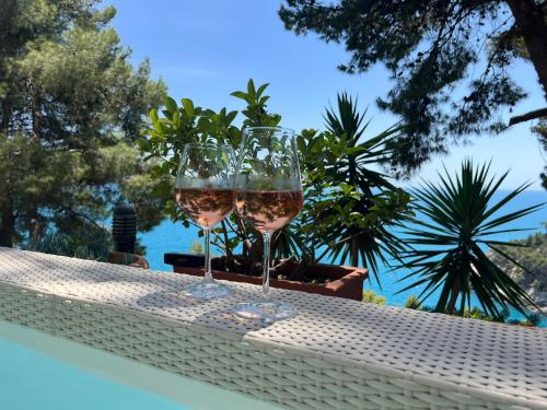 Πισίνα στο ή κοντά στο NSM Villa Carlotta E Villa Guarda che Mare con vista panoramica
