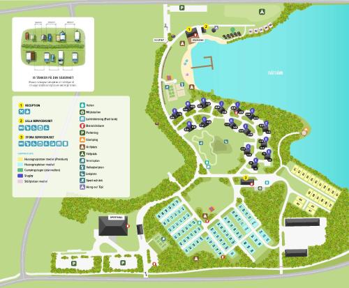 a map of the site of a campus at Camp Gielas, Arvidsjaur in Arvidsjaur