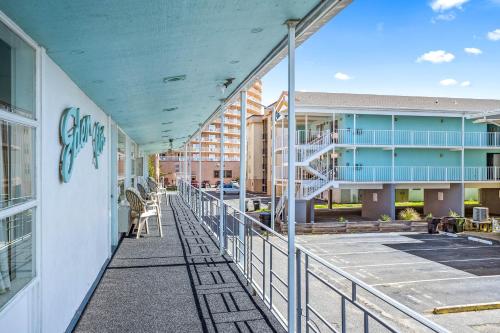 a view of a balcony of a building at Eden Roc Motel in Ocean City