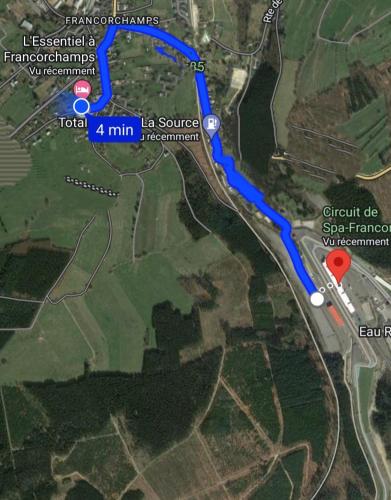 a map of the proposed improvements to the trail at L'Essentiel à Francorchamps in Francorchamps