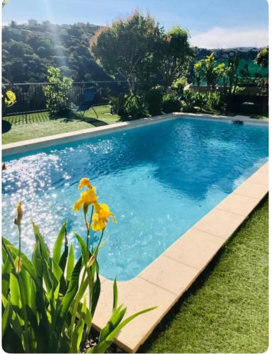 Nissa la bella, Piscine et vue mer