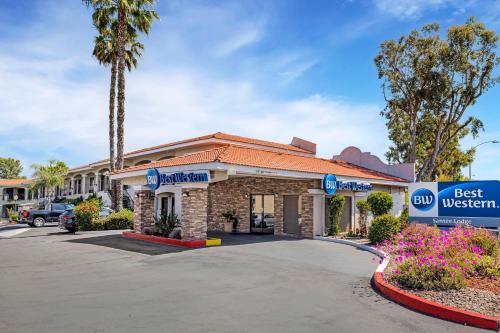 a best western sign in front of a best western hotel at Best Western Santee Lodge in Santee