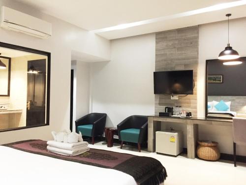 Dapur atau dapur kecil di Pyramid Hotel & Spa