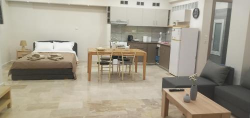 Kuchyň nebo kuchyňský kout v ubytování Elia patra apartment