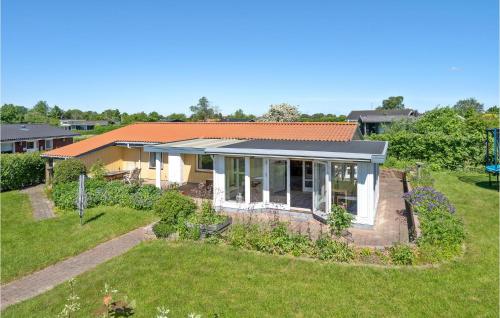 an aerial view of a house with a garden at Nice Home In Roskilde With Wifi in Roskilde