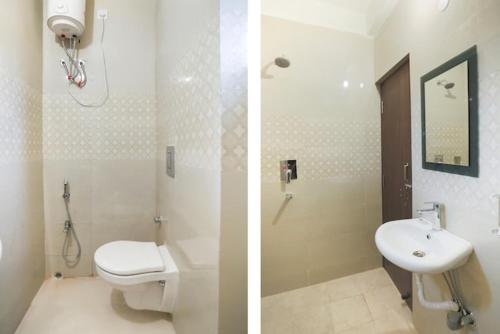 Koupelna v ubytování Oxy Hotel Prashant